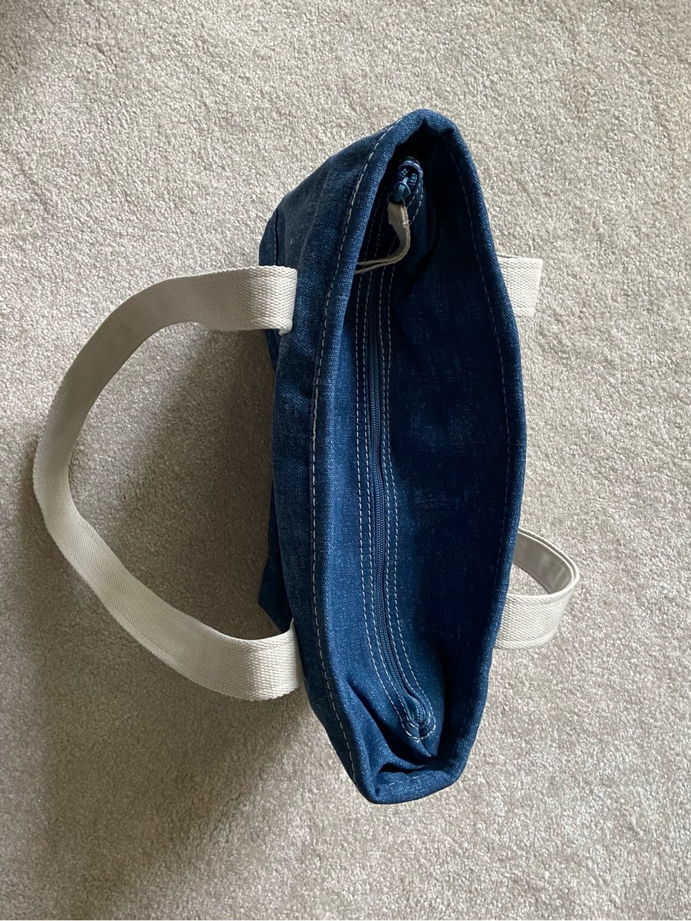 NEW LandsEnd Denim Tote - Picture 5 of 6